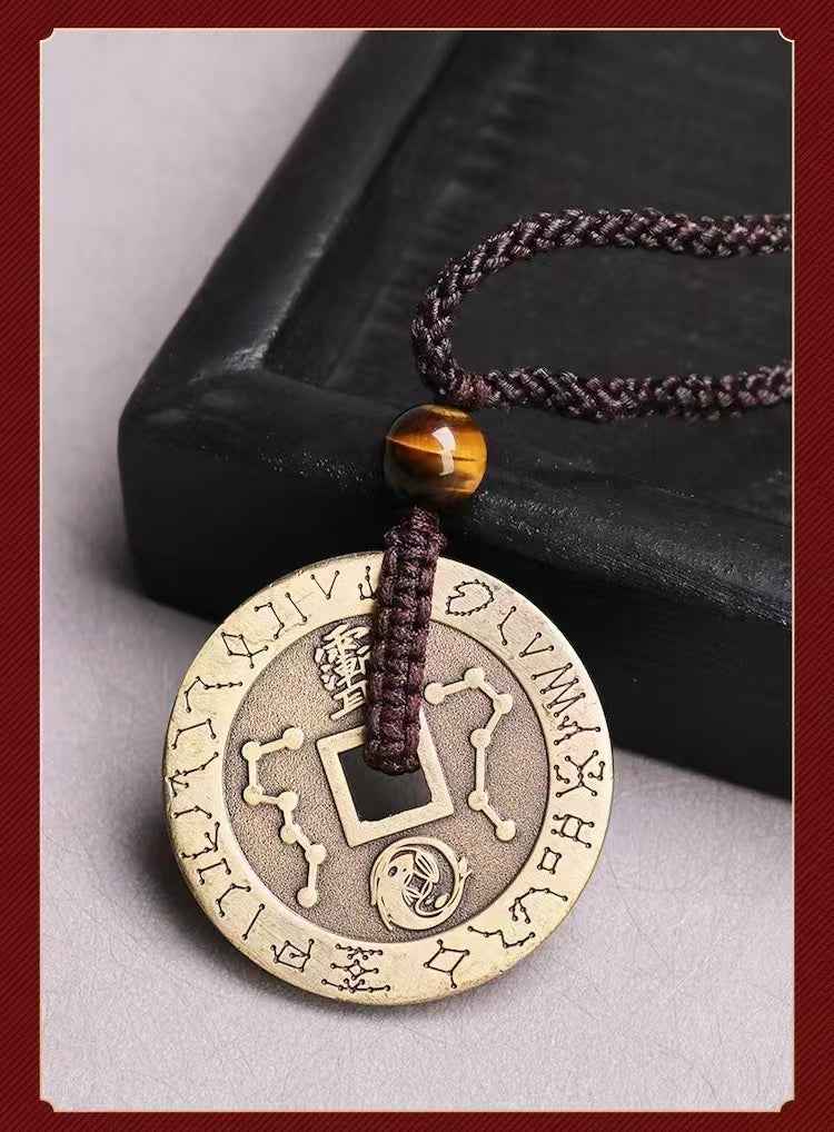 Nine Celestial Words Pure Copper Pendant – Taoist Mysticism & Cosmic Protection